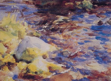  Reflections Art - Reflections Rocks Water John Singer Sargent watercolor